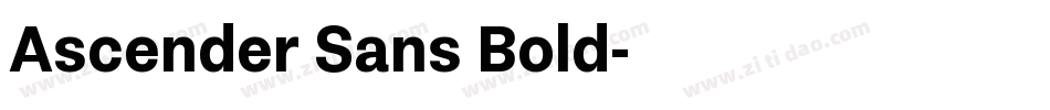 Ascender Sans Bold字体转换